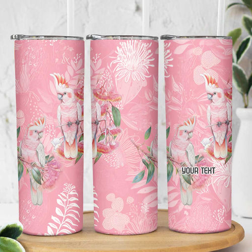 Personalised Galah Cockatoo Eucalyptus Flowers Skinny Tumbler Australian Breast Cancer Spirit - Aussie Hoodie