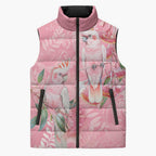Personalised Galah Cockatoo Eucalyptus Flowers Sleeveless Puffer Jacket Australian Breast Cancer Spirit - Aussie Hoodie