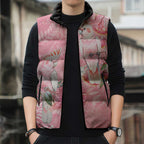 Personalised Galah Cockatoo Eucalyptus Flowers Sleeveless Puffer Jacket Australian Breast Cancer Spirit - Aussie Hoodie