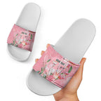 Personalised Galah Cockatoo Eucalyptus Flowers Slide Sandals Australian Breast Cancer Spirit - Aussie Hoodie