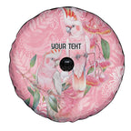 Personalised Galah Cockatoo Eucalyptus Flowers Spare Tire Cover Australian Breast Cancer Spirit - Aussie Hoodie
