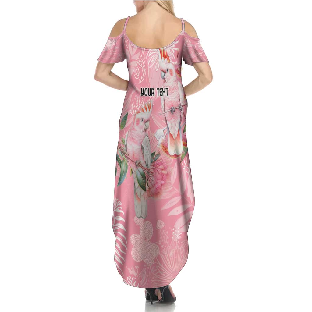 Personalised Galah Cockatoo Eucalyptus Flowers Summer Maxi Dress Australian Breast Cancer Spirit - Aussie Hoodie