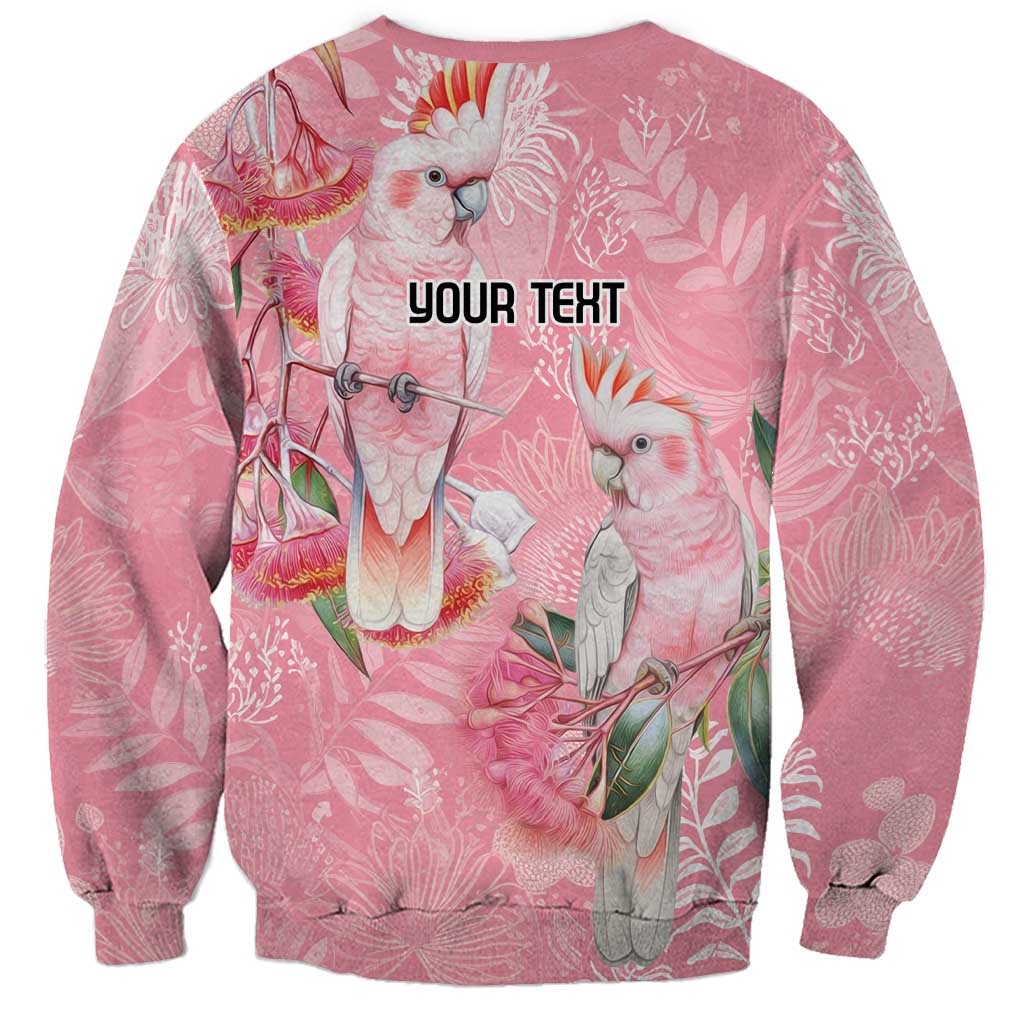 Personalised Galah Cockatoo Eucalyptus Flowers Sweatshirt Australian Breast Cancer Spirit - Aussie Hoodie