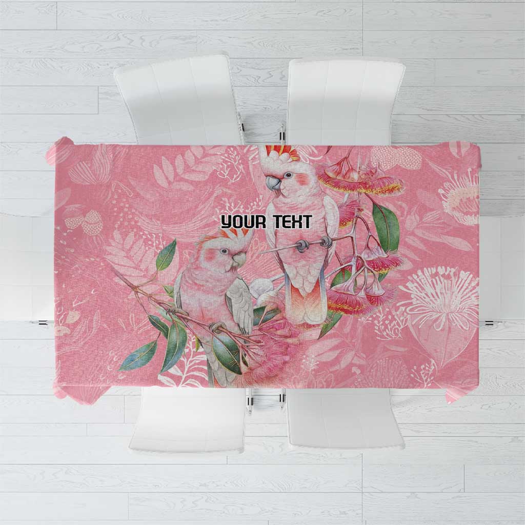 Personalised Galah Cockatoo Eucalyptus Flowers Tablecloth Australian Breast Cancer Spirit - Aussie Hoodie