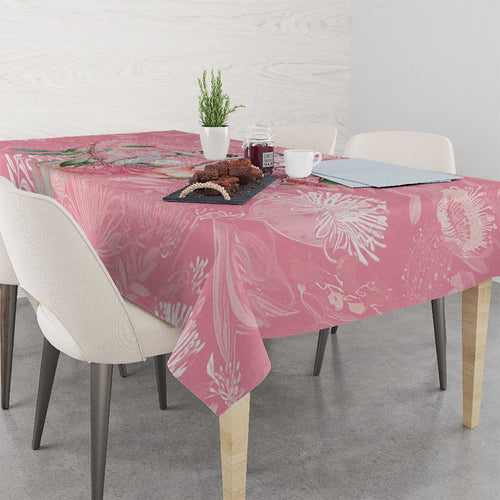 Personalised Galah Cockatoo Eucalyptus Flowers Tablecloth Australian Breast Cancer Spirit - Aussie Hoodie