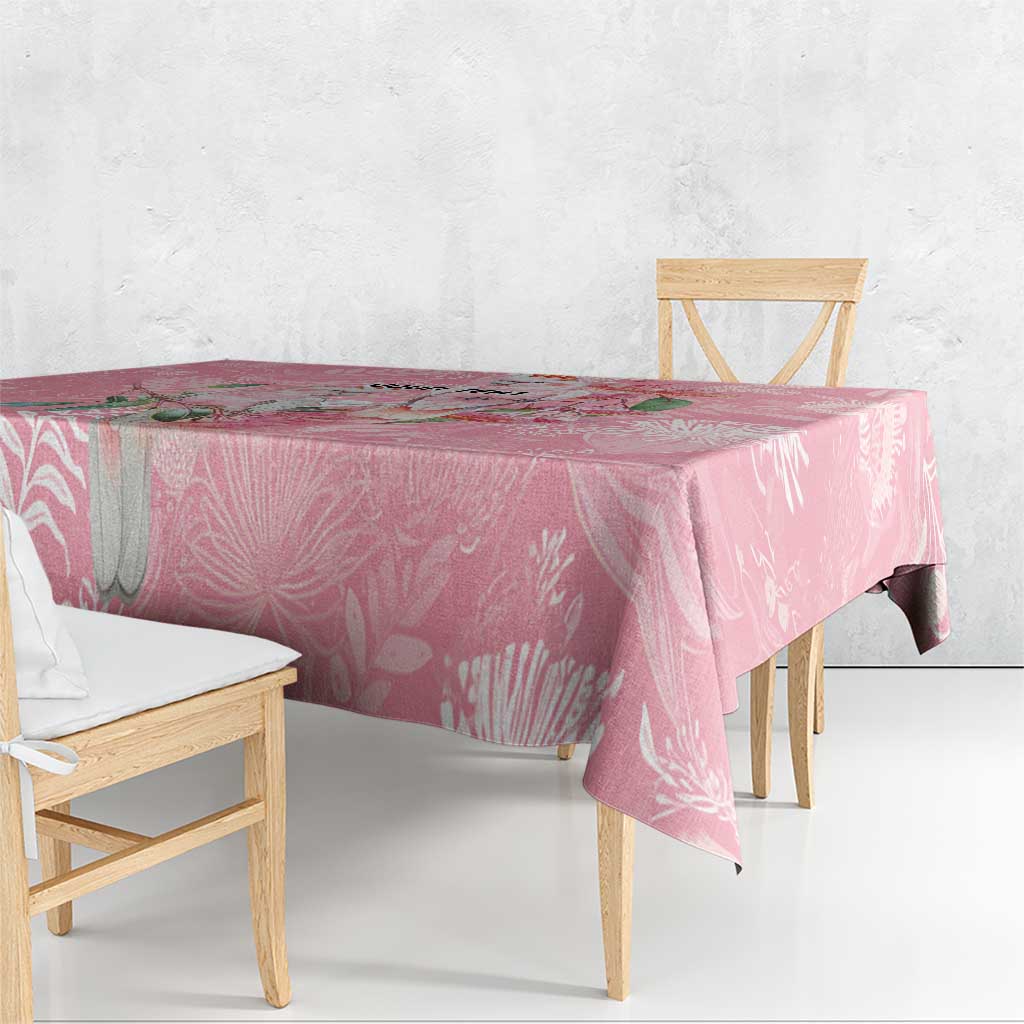 Personalised Galah Cockatoo Eucalyptus Flowers Tablecloth Australian Breast Cancer Spirit - Aussie Hoodie