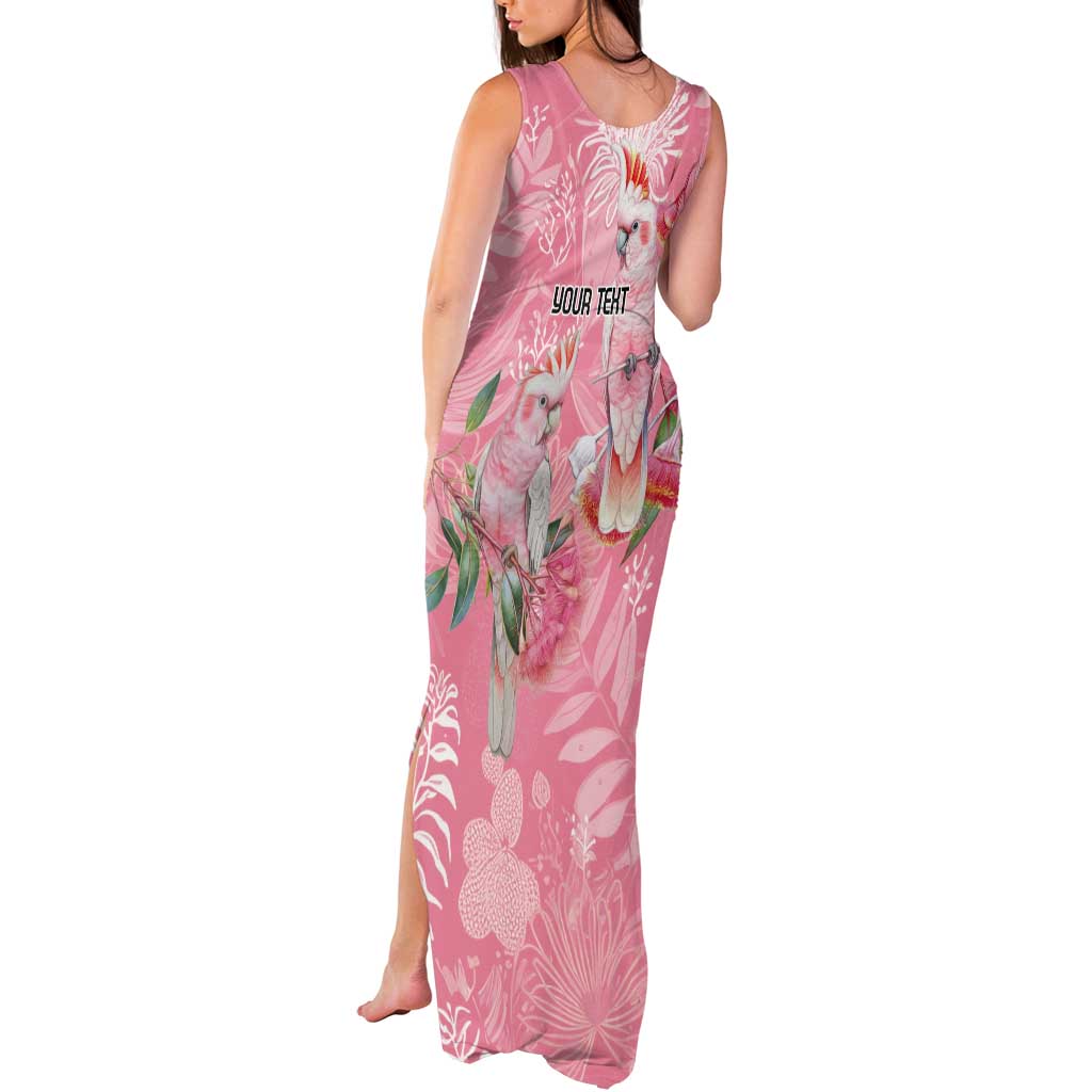 Personalised Galah Cockatoo Eucalyptus Flowers Tank Maxi Dress Australian Breast Cancer Spirit - Aussie Hoodie