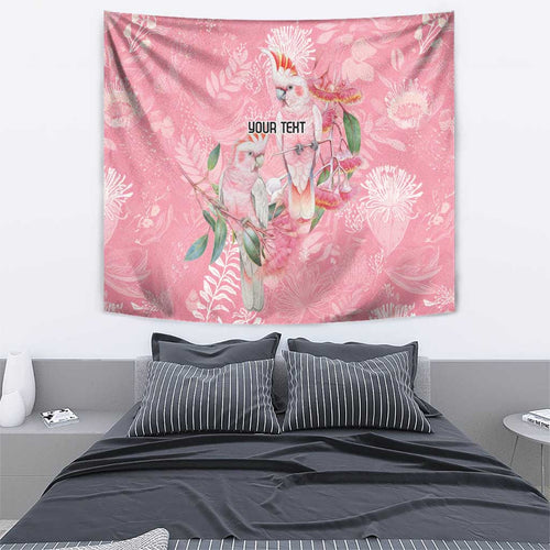 Personalised Galah Cockatoo Eucalyptus Flowers Tapestry Australian Breast Cancer Spirit - Aussie Hoodie
