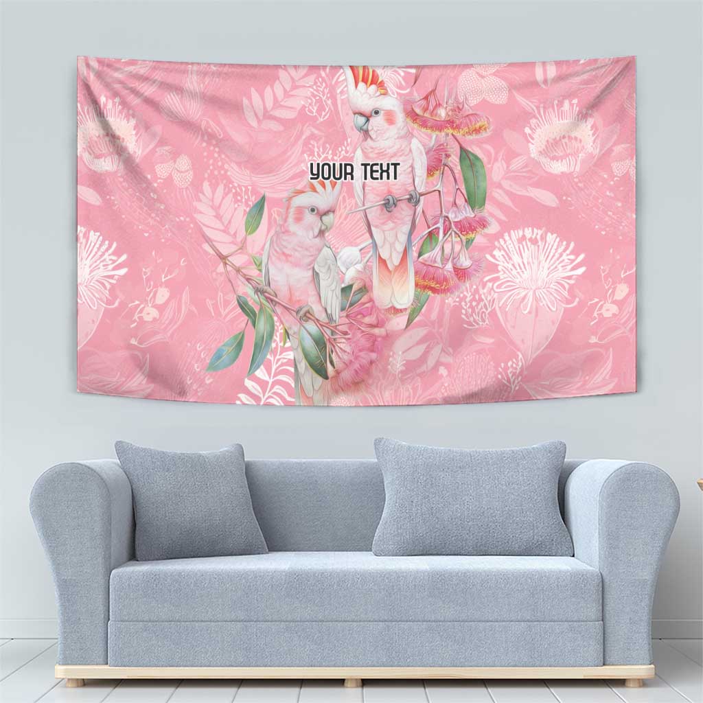 Personalised Galah Cockatoo Eucalyptus Flowers Tapestry Australian Breast Cancer Spirit - Aussie Hoodie