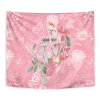 Personalised Galah Cockatoo Eucalyptus Flowers Tapestry Australian Breast Cancer Spirit - Aussie Hoodie