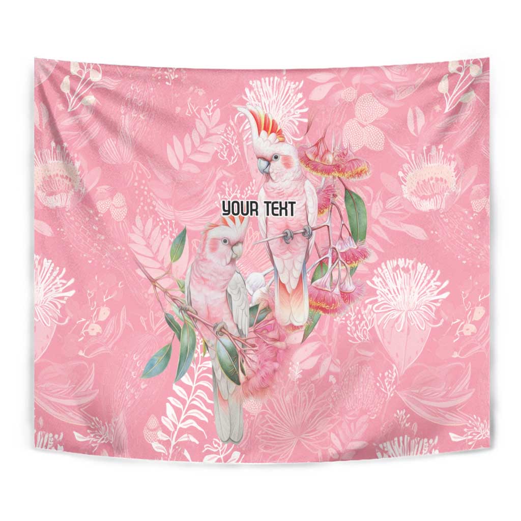 Personalised Galah Cockatoo Eucalyptus Flowers Tapestry Australian Breast Cancer Spirit - Aussie Hoodie