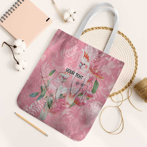 Personalised Galah Cockatoo Eucalyptus Flowers Tote Bag Australian Breast Cancer Spirit - Aussie Hoodie