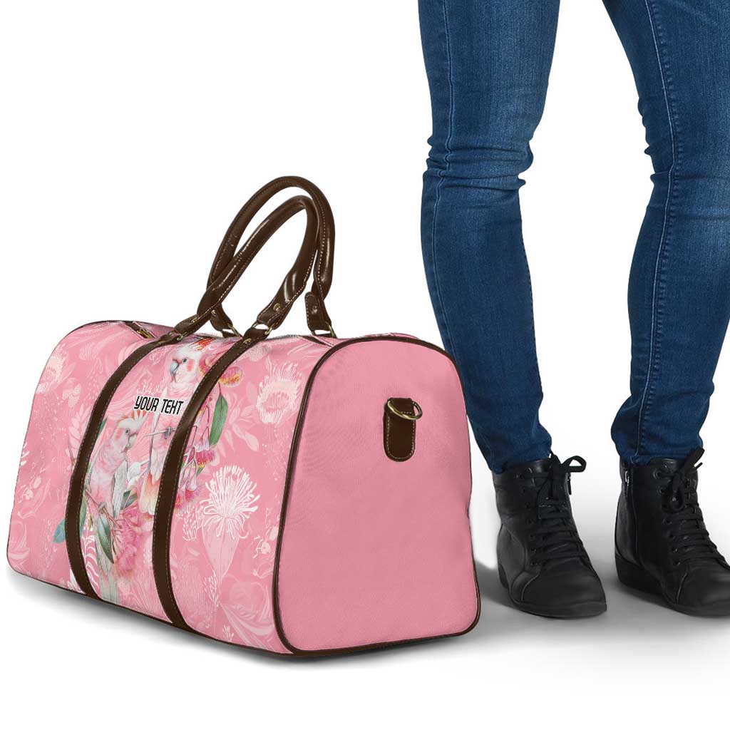 Personalised Galah Cockatoo Eucalyptus Flowers Travel Bag Australian Breast Cancer Spirit - Aussie Hoodie