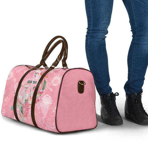 Personalised Galah Cockatoo Eucalyptus Flowers Travel Bag Australian Breast Cancer Spirit - Aussie Hoodie