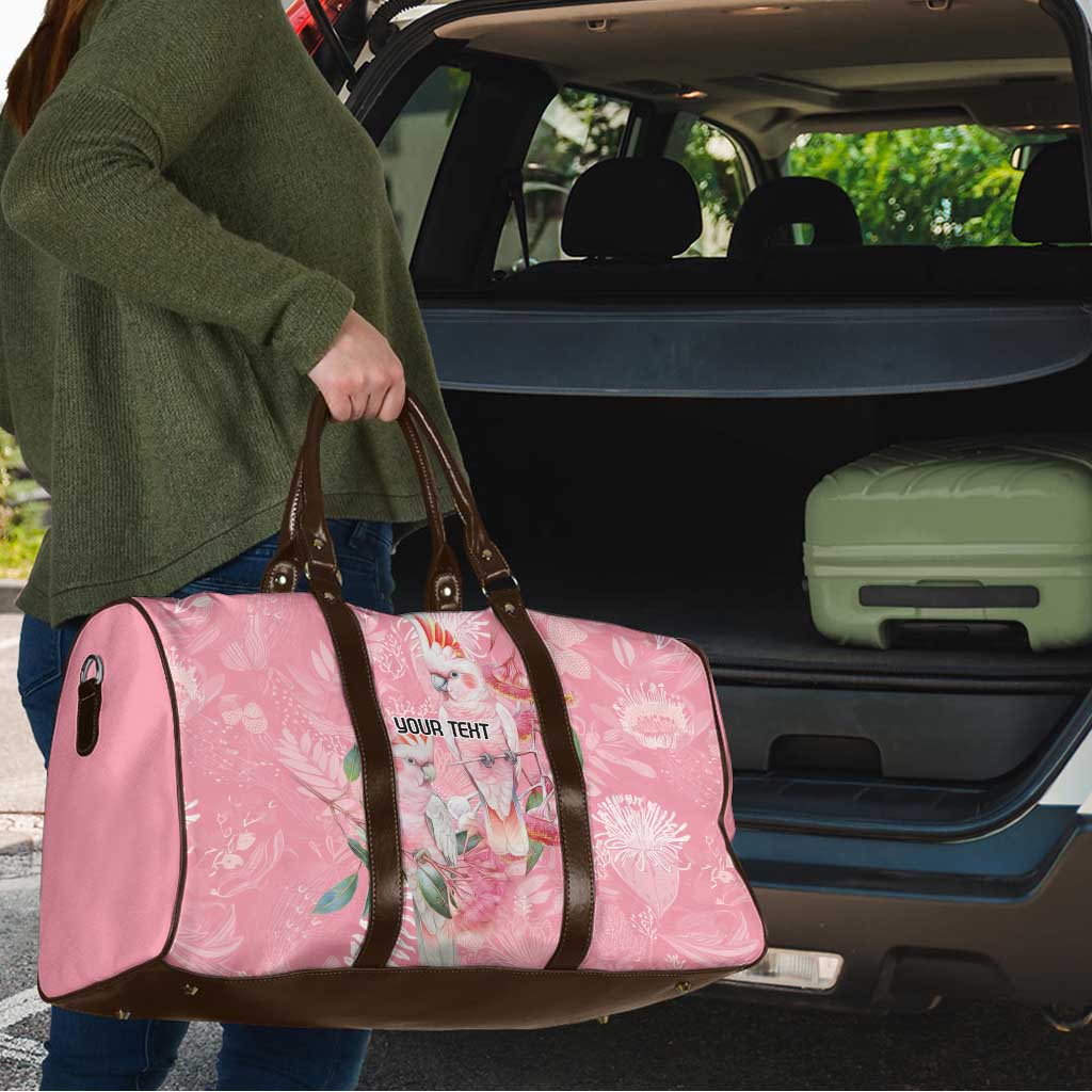 Personalised Galah Cockatoo Eucalyptus Flowers Travel Bag Australian Breast Cancer Spirit - Aussie Hoodie