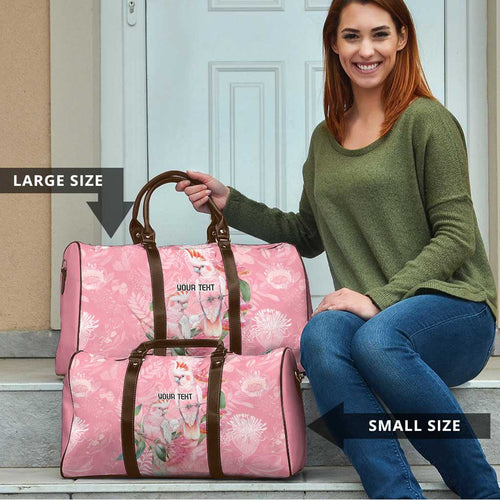 Personalised Galah Cockatoo Eucalyptus Flowers Travel Bag Australian Breast Cancer Spirit - Aussie Hoodie