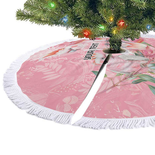Personalised Galah Cockatoo Eucalyptus Flowers Tree Skirt Australian Breast Cancer Spirit - Aussie Hoodie