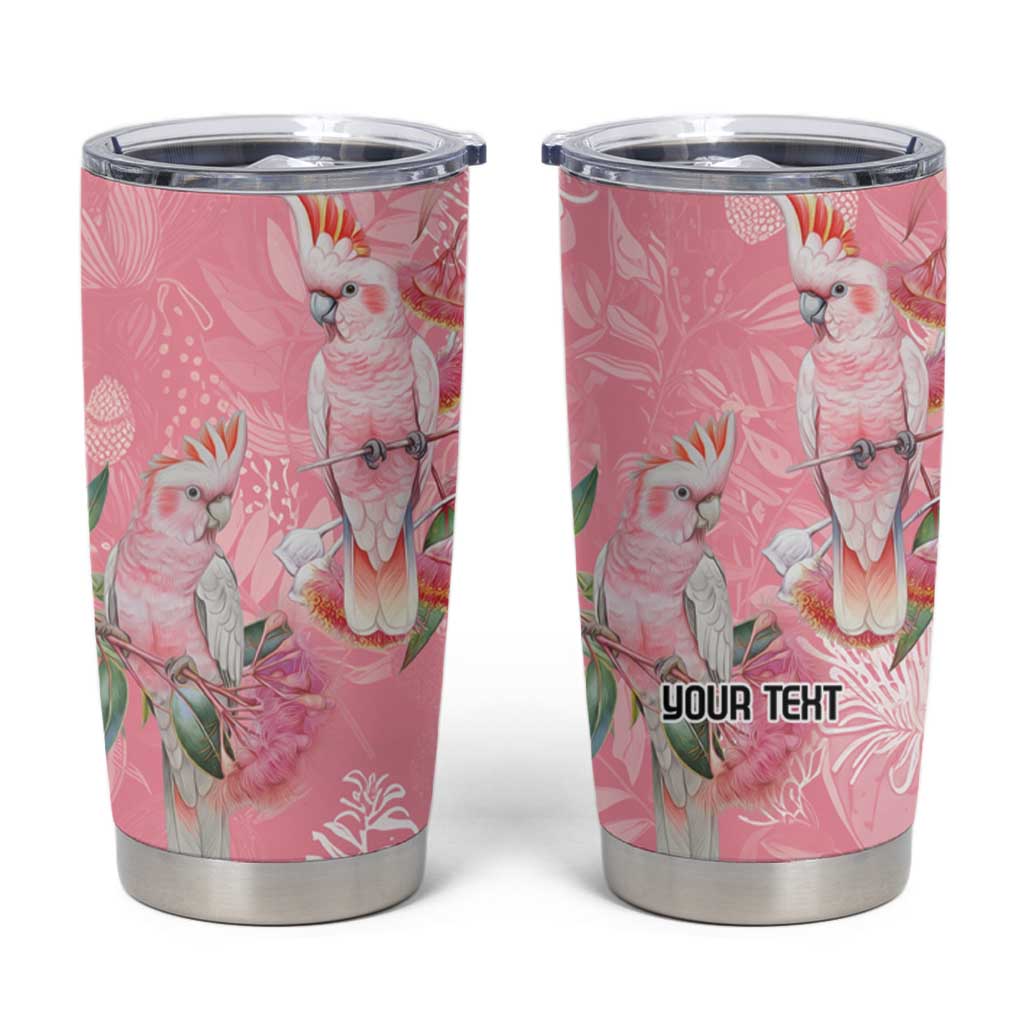 Personalised Galah Cockatoo Eucalyptus Flowers Tumbler Cup Australian Breast Cancer Spirit - Aussie Hoodie