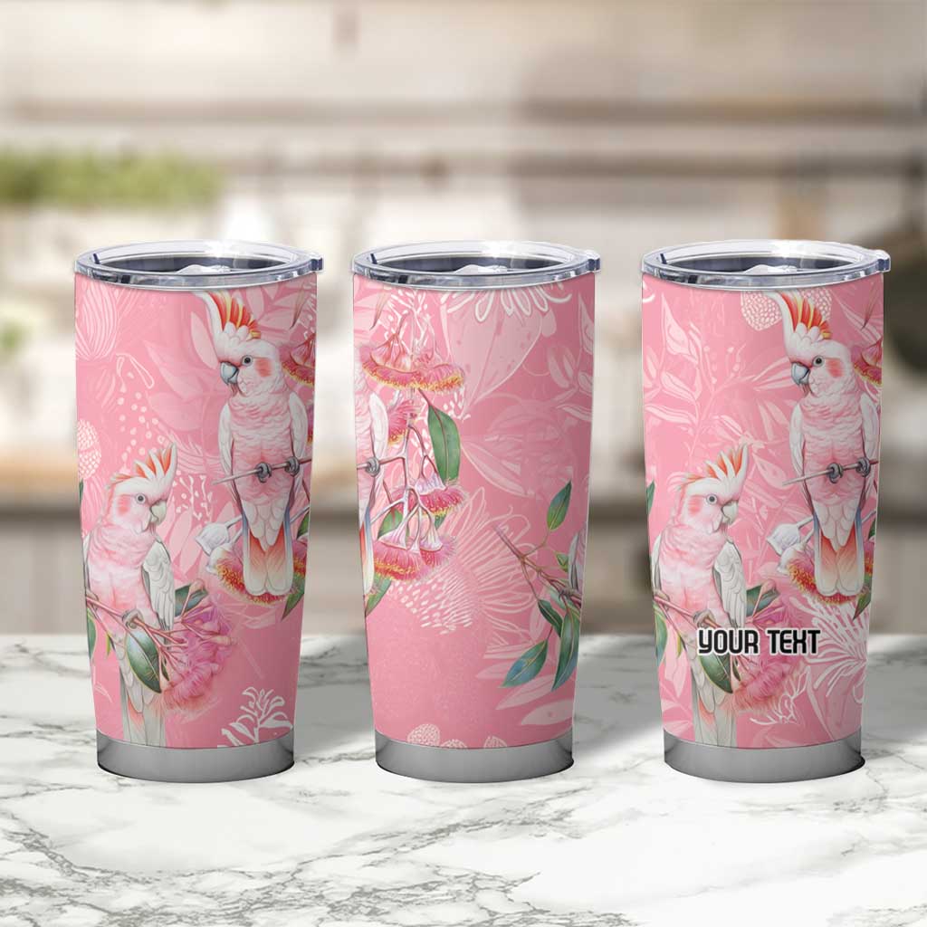 Personalised Galah Cockatoo Eucalyptus Flowers Tumbler Cup Australian Breast Cancer Spirit - Aussie Hoodie