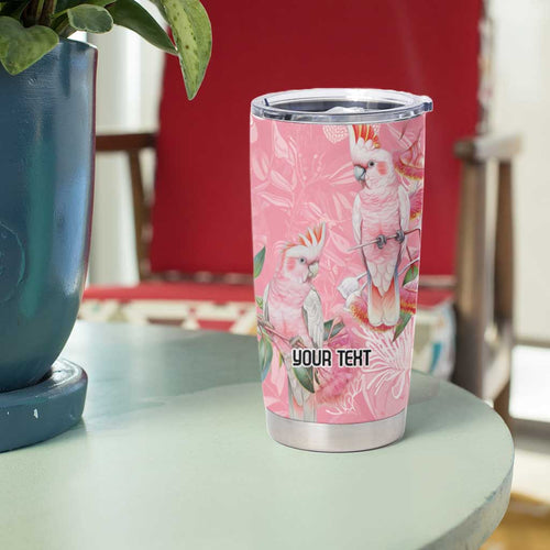 Personalised Galah Cockatoo Eucalyptus Flowers Tumbler Cup Australian Breast Cancer Spirit - Aussie Hoodie