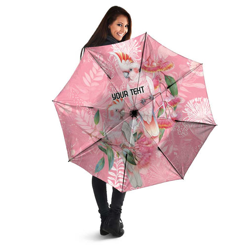 Personalised Galah Cockatoo Eucalyptus Flowers Umbrella Australian Breast Cancer Spirit - Aussie Hoodie