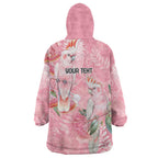Personalised Galah Cockatoo Eucalyptus Flowers Wearable Blanket Hoodie Australian Breast Cancer Spirit - Aussie Hoodie