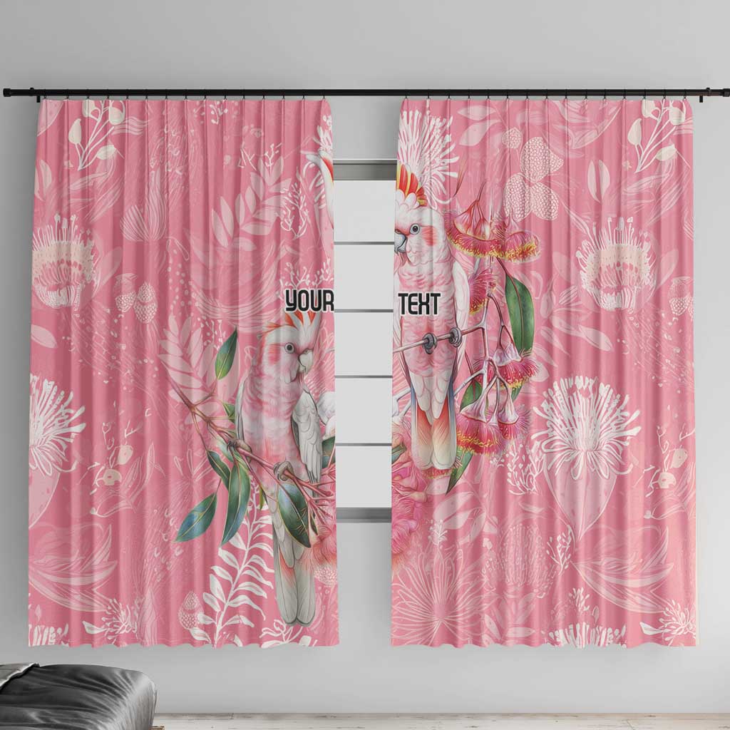 Personalised Galah Cockatoo Eucalyptus Flowers Window Curtain Australian Breast Cancer Spirit - Aussie Hoodie