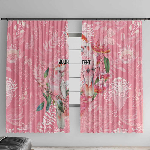 Personalised Galah Cockatoo Eucalyptus Flowers Window Curtain Australian Breast Cancer Spirit - Aussie Hoodie