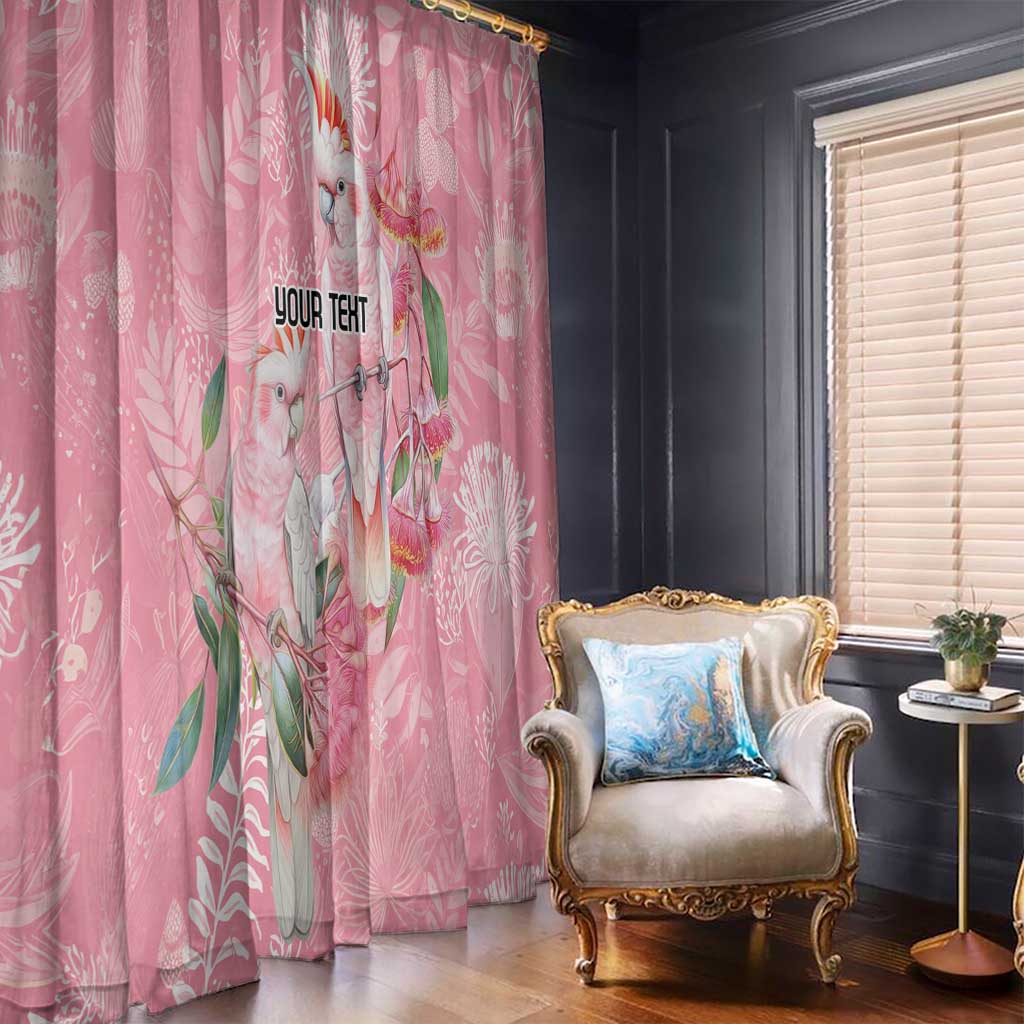 Personalised Galah Cockatoo Eucalyptus Flowers Window Curtain Australian Breast Cancer Spirit - Aussie Hoodie