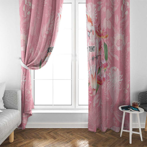 Personalised Galah Cockatoo Eucalyptus Flowers Window Curtain Australian Breast Cancer Spirit - Aussie Hoodie