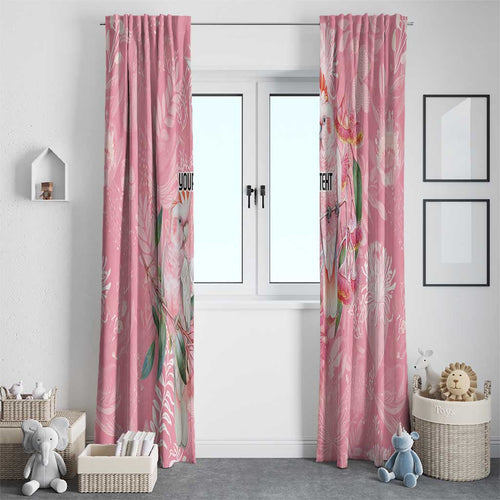Personalised Galah Cockatoo Eucalyptus Flowers Window Curtain Australian Breast Cancer Spirit - Aussie Hoodie