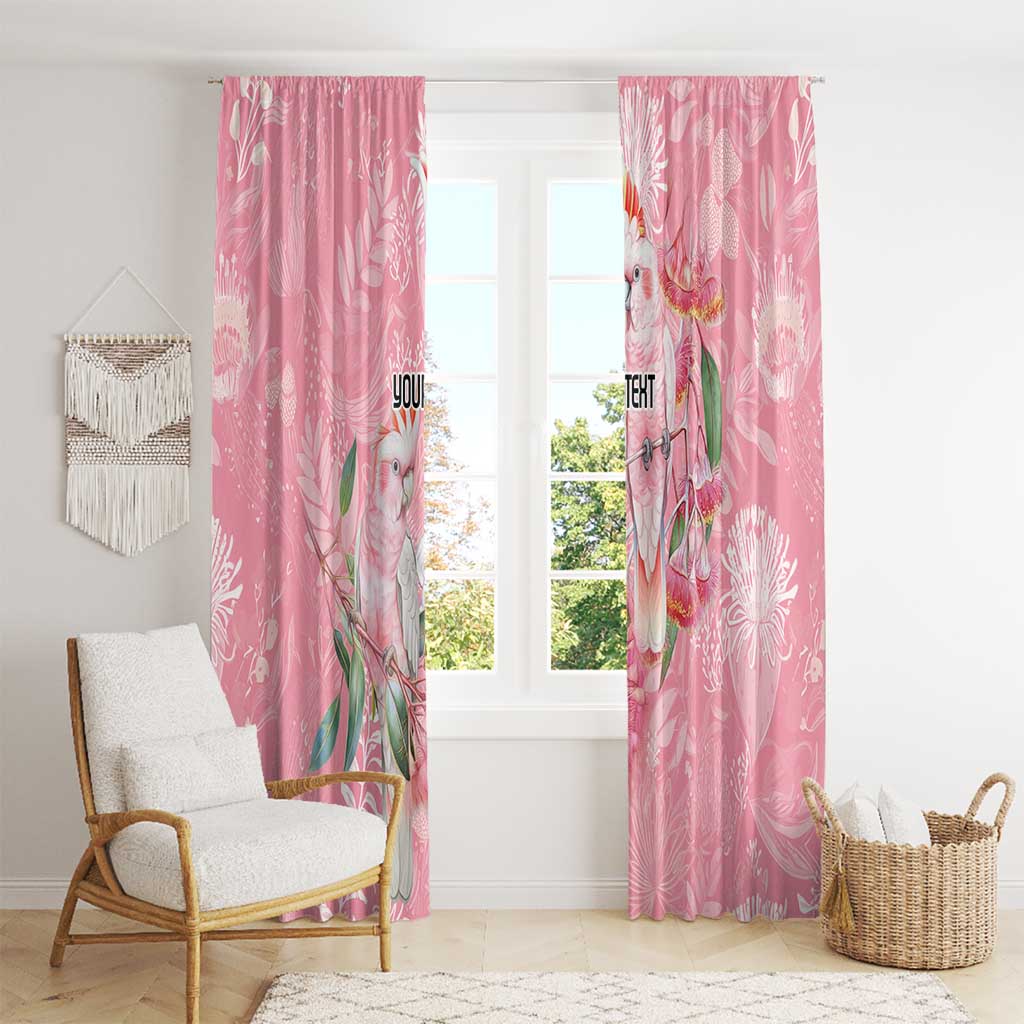 Personalised Galah Cockatoo Eucalyptus Flowers Window Curtain Australian Breast Cancer Spirit - Aussie Hoodie
