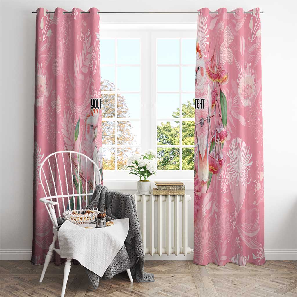 Personalised Galah Cockatoo Eucalyptus Flowers Window Curtain Australian Breast Cancer Spirit - Aussie Hoodie