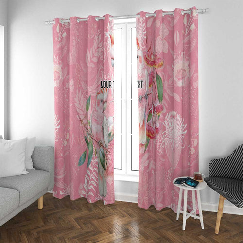 Personalised Galah Cockatoo Eucalyptus Flowers Window Curtain Australian Breast Cancer Spirit - Aussie Hoodie