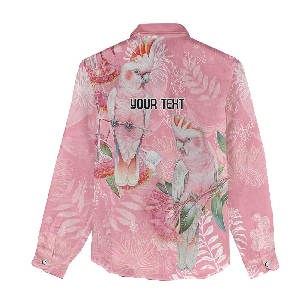 Personalised Galah Cockatoo Eucalyptus Flowers Women Casual Shirt Australian Breast Cancer Spirit - Aussie Hoodie