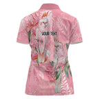 Personalised Galah Cockatoo Eucalyptus Flowers Women Polo Shirt Australian Breast Cancer Spirit - Aussie Hoodie