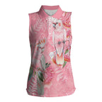 Personalised Galah Cockatoo Eucalyptus Flowers Women Sleeveless Polo Shirt Australian Breast Cancer Spirit - Aussie Hoodie