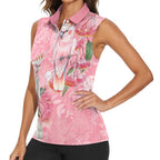 Personalised Galah Cockatoo Eucalyptus Flowers Women Sleeveless Polo Shirt Australian Breast Cancer Spirit - Aussie Hoodie