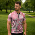 Personalised Galah Cockatoo Eucalyptus Flowers Zipper Polo Shirt Australian Breast Cancer Spirit - Aussie Hoodie