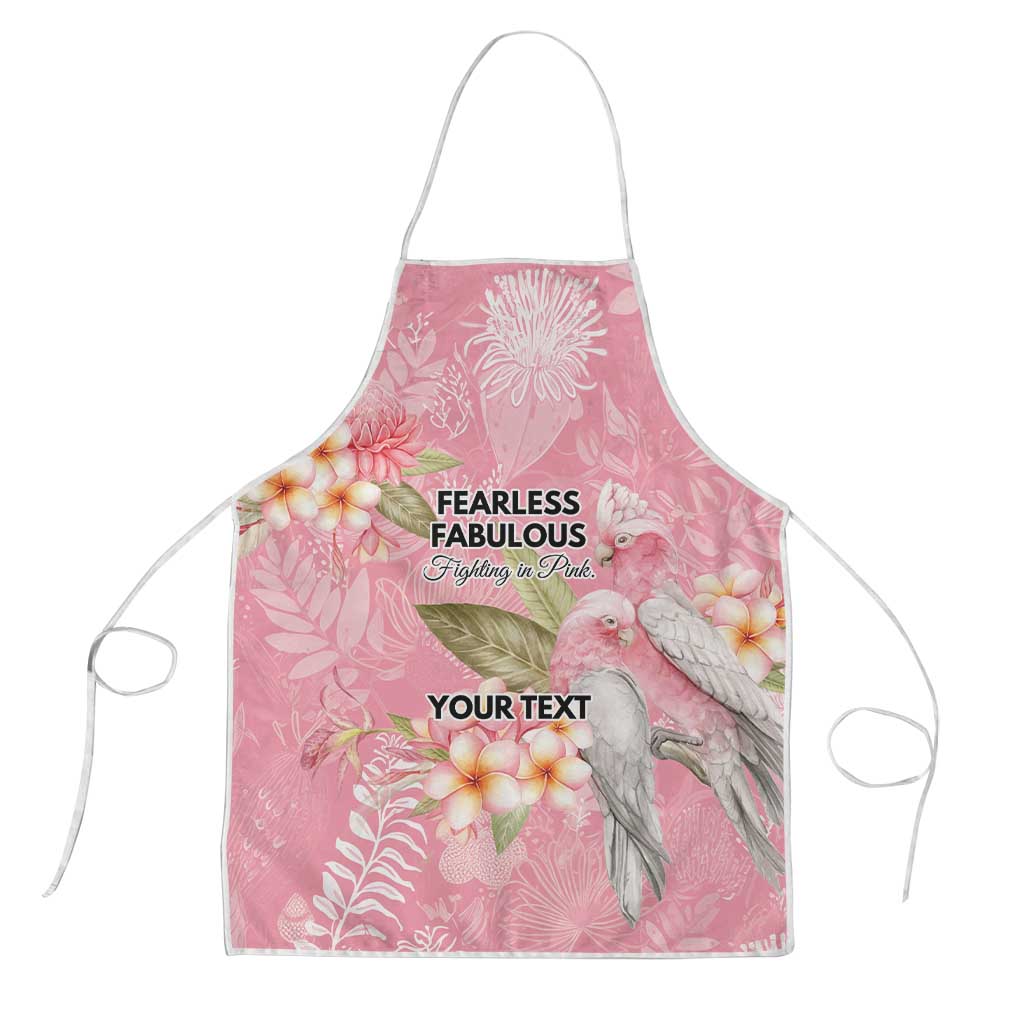Personalised Galah Cockatoo Fighting in Pink Apron Australian Breast Cancer Spirit - Aussie Hoodie