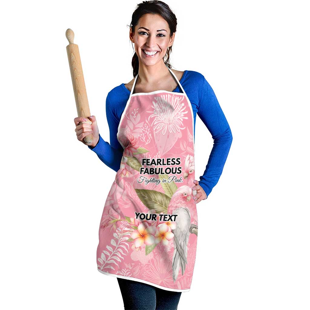 Personalised Galah Cockatoo Fighting in Pink Apron Australian Breast Cancer Spirit - Aussie Hoodie