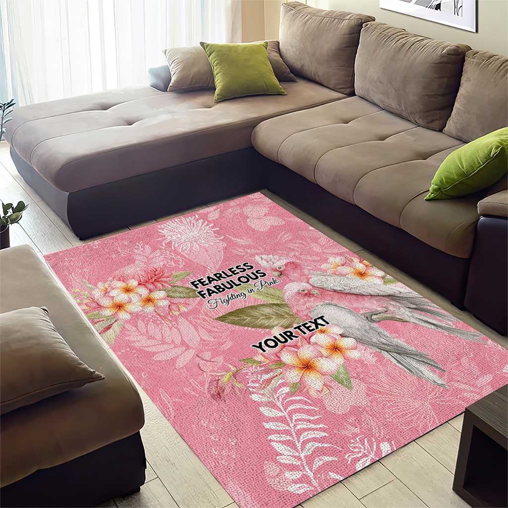 Personalised Galah Cockatoo Fighting in Pink Area Rug Australian Breast Cancer Spirit - Aussie Hoodie