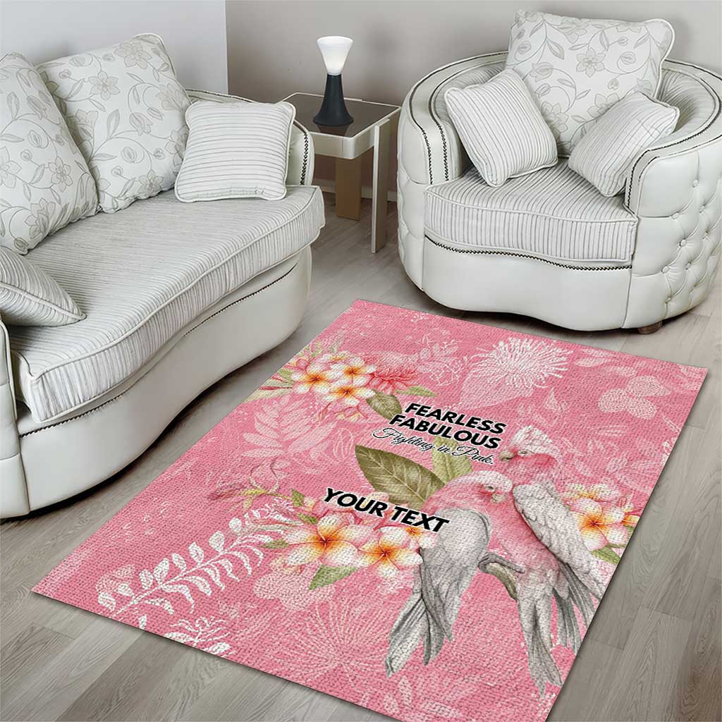 Personalised Galah Cockatoo Fighting in Pink Area Rug Australian Breast Cancer Spirit - Aussie Hoodie