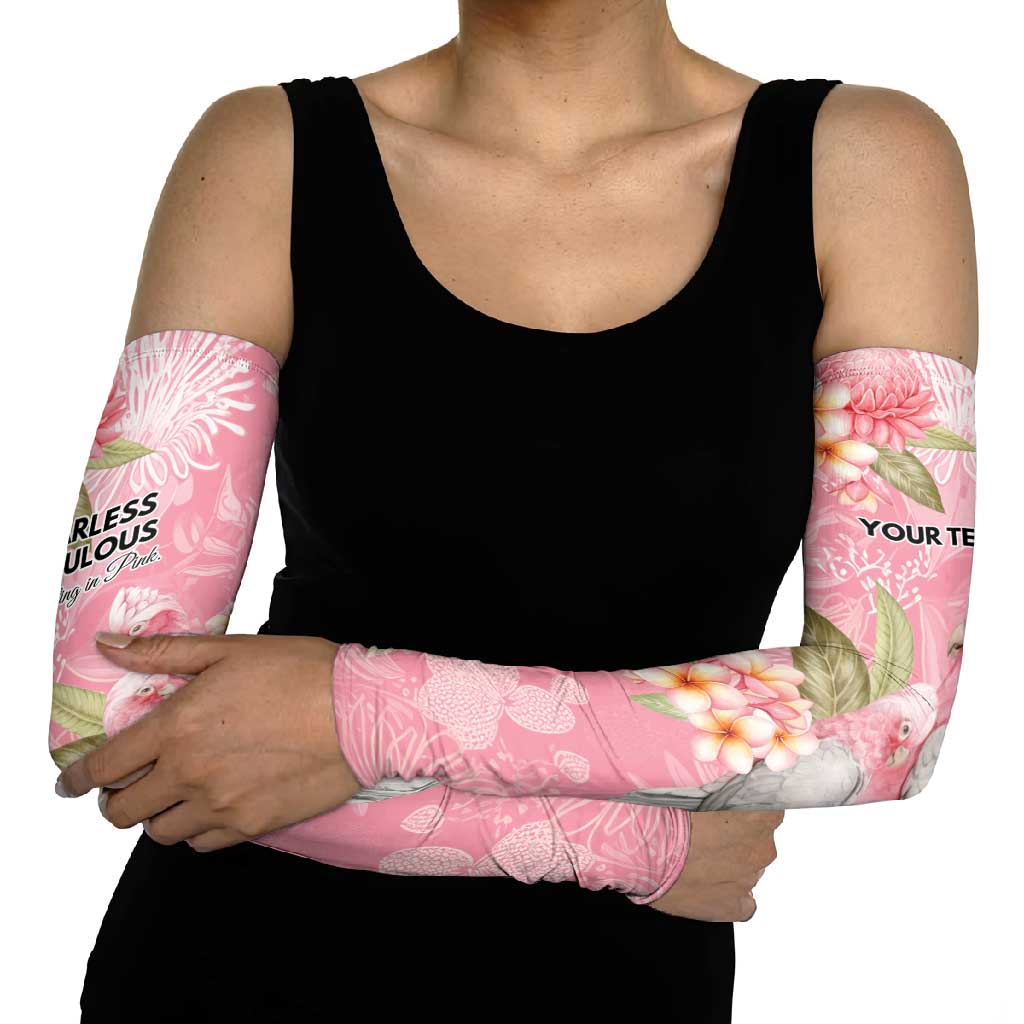Personalised Galah Cockatoo Fighting in Pink Arm Sleeves Australian Breast Cancer Spirit - Aussie Hoodie