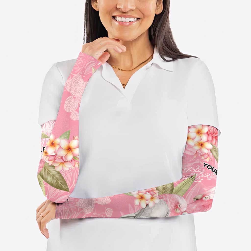 Personalised Galah Cockatoo Fighting in Pink Arm Sleeves Australian Breast Cancer Spirit - Aussie Hoodie