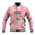 Personalised Galah Cockatoo Fighting in Pink Baseball Jacket Australian Breast Cancer Spirit - Aussie Hoodie
