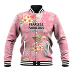 Personalised Galah Cockatoo Fighting in Pink Baseball Jacket Australian Breast Cancer Spirit - Aussie Hoodie