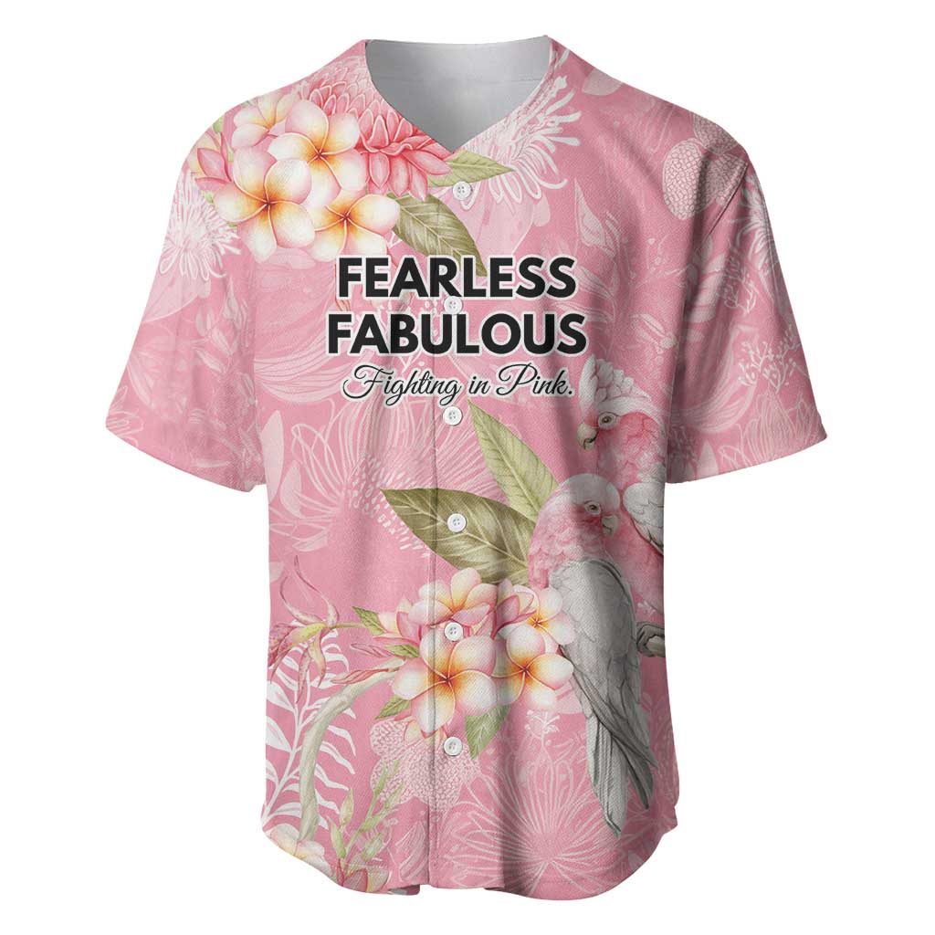 Personalised Galah Cockatoo Fighting in Pink Baseball Jersey Australian Breast Cancer Spirit - Aussie Hoodie