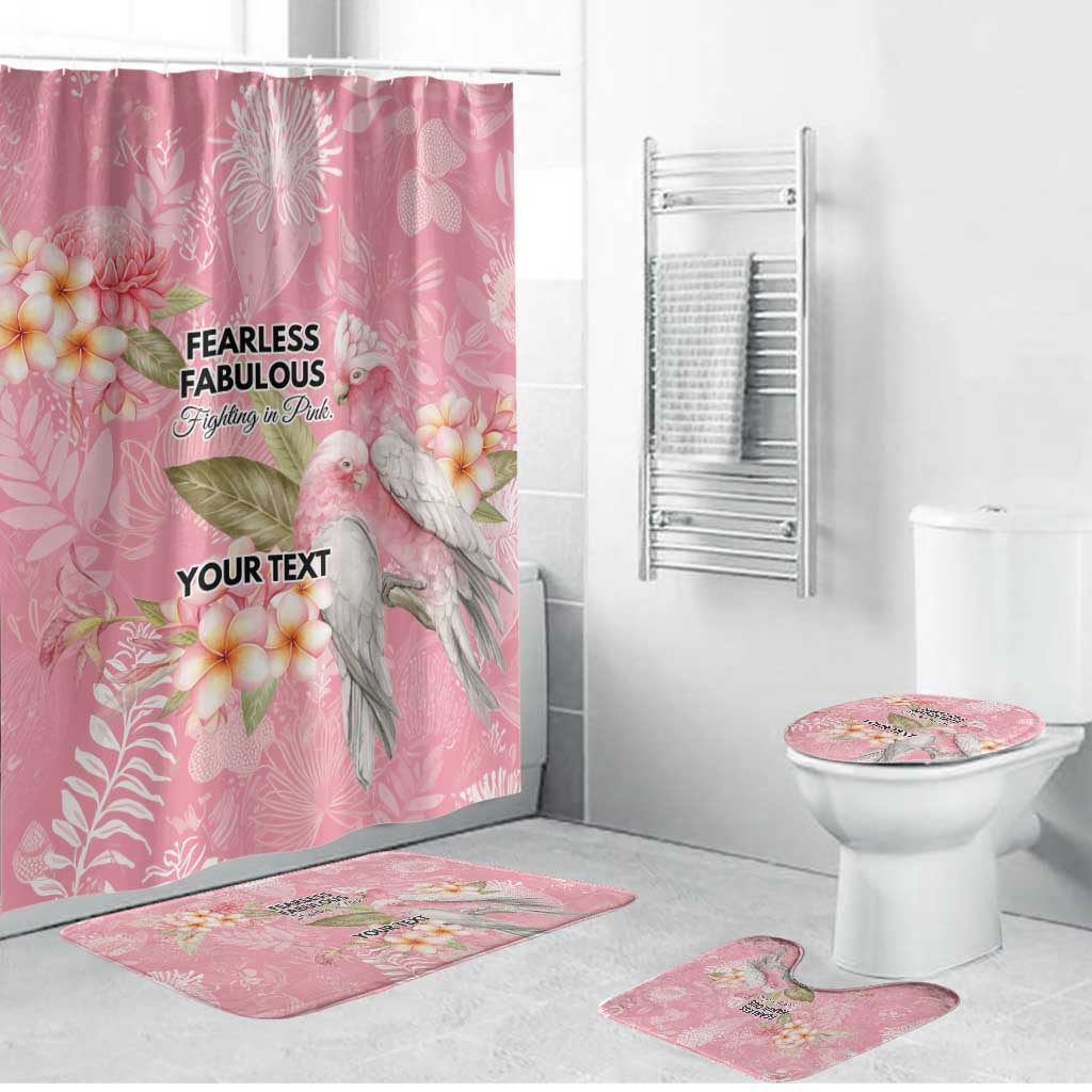 Personalised Galah Cockatoo Fighting in Pink Bathroom Set Australian Breast Cancer Spirit - Aussie Hoodie