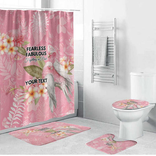 Personalised Galah Cockatoo Fighting in Pink Bathroom Set Australian Breast Cancer Spirit - Aussie Hoodie